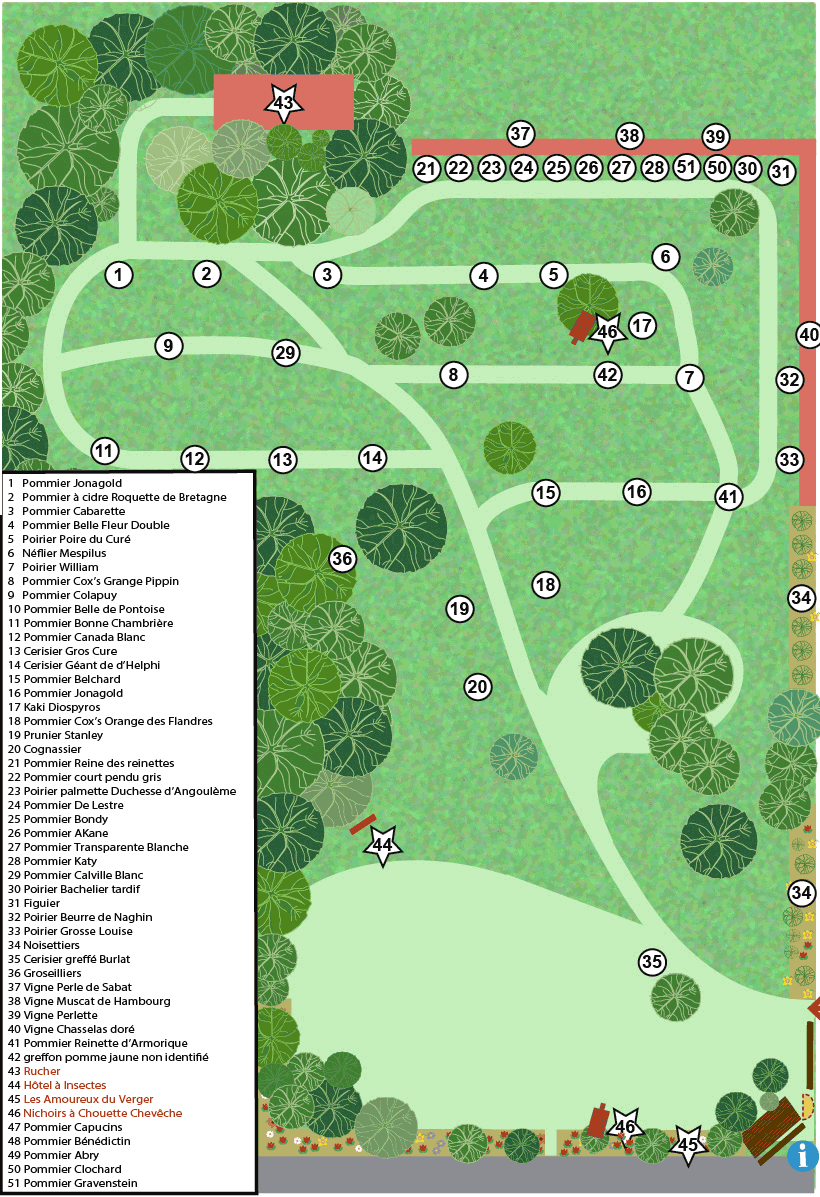 plan du verger d'asnières sur oise